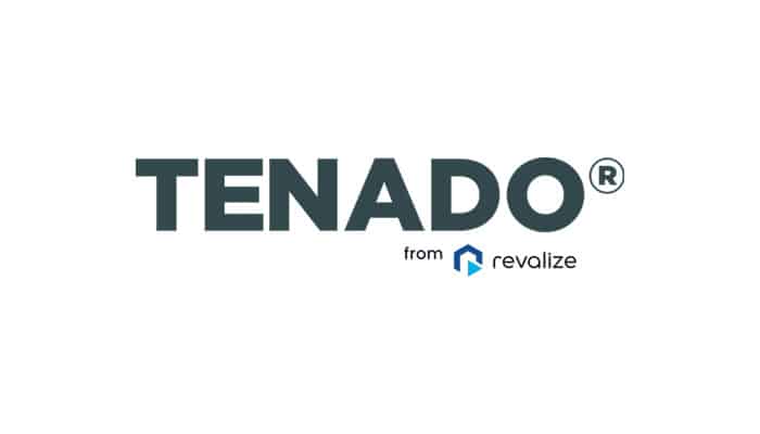 The image shows the TENADO® logo in bold letters, with from revalize and the Revalize logo beneath it on a white background.
